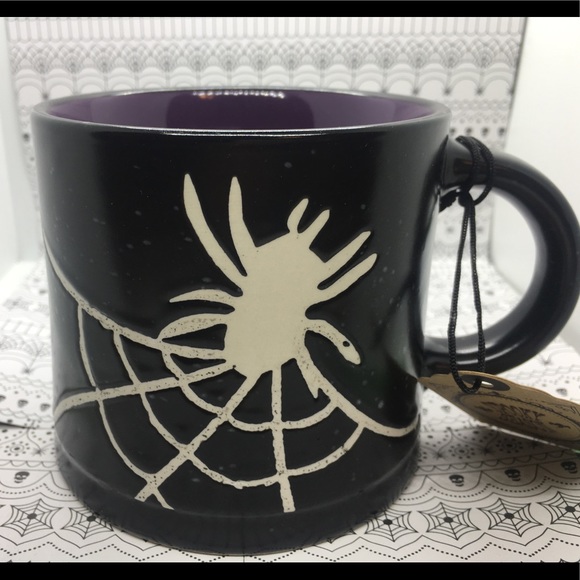 Halloween Spider In Web Black Mug Farmhouse - Picture 3 of 4